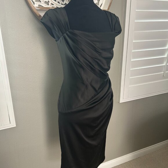 Tadashi Shoji Dress Ruched Sheath Cocktail Formal Elegant Classic Sleek Bodycon - Picture 5 of 13